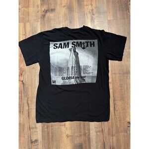 Sam Smith Gloria The Tour 2023 Concert Tshirt Setlist Black 100% Cotton MEDIUM